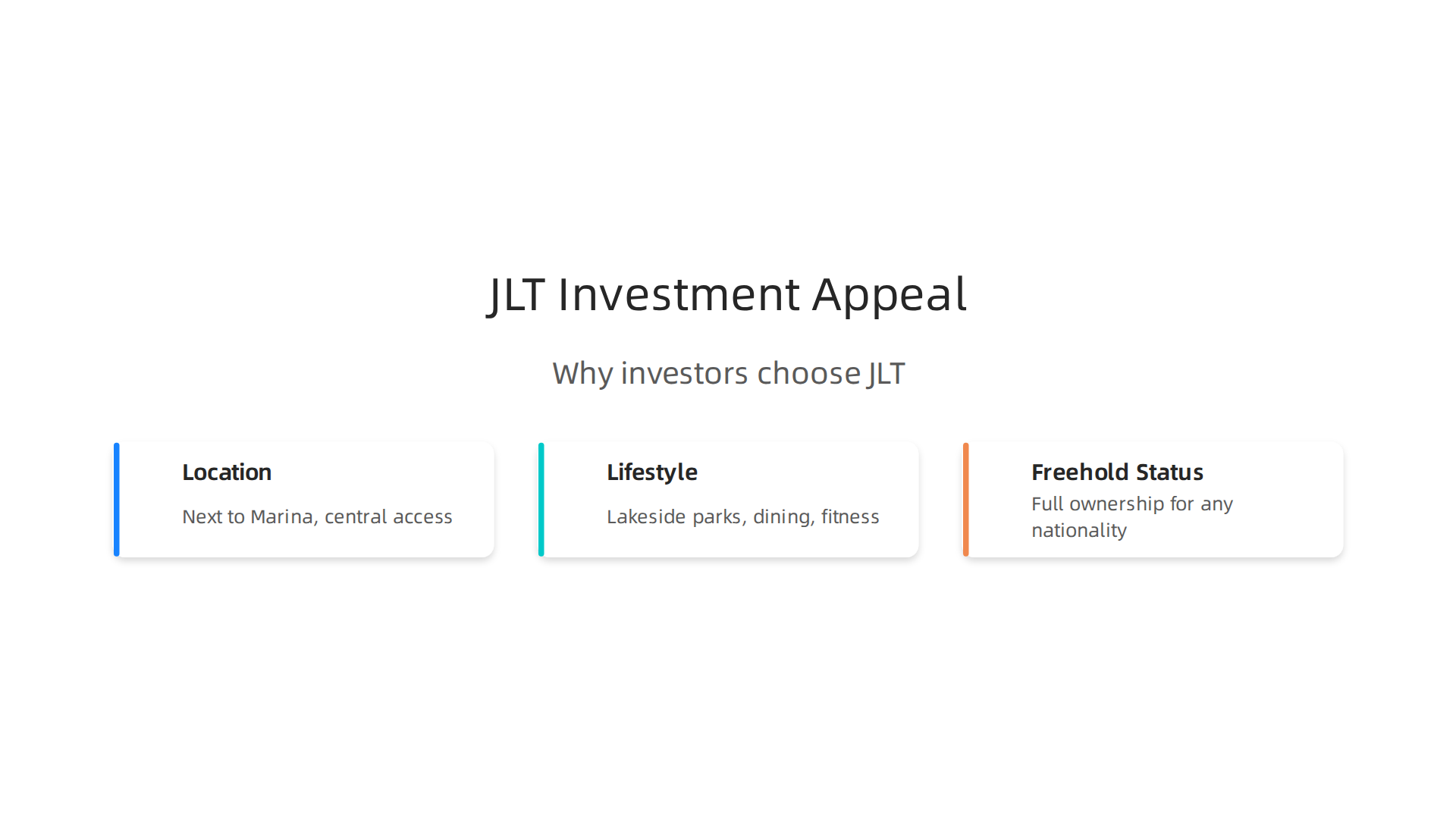 Discover the primary reasons why JLT consistently attracts smart property investors in Dubai.